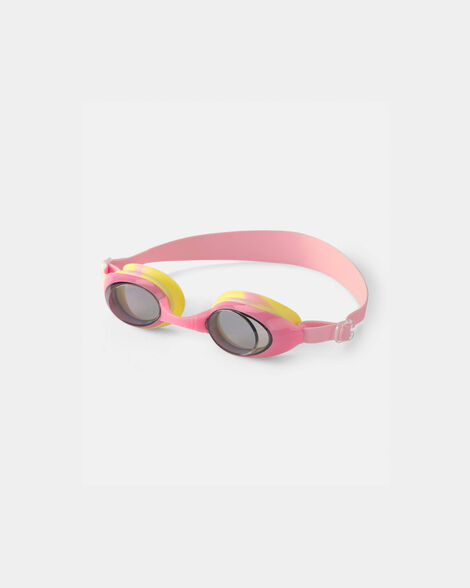 toddler swim goggles - pink/yellow