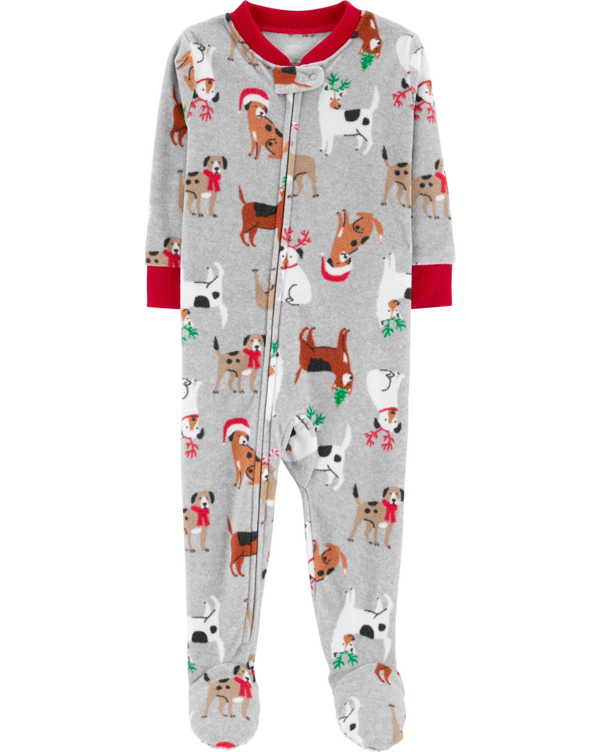 carters christmas fleece pajamas