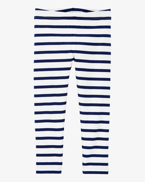baby girl cotton striped stretch leggings