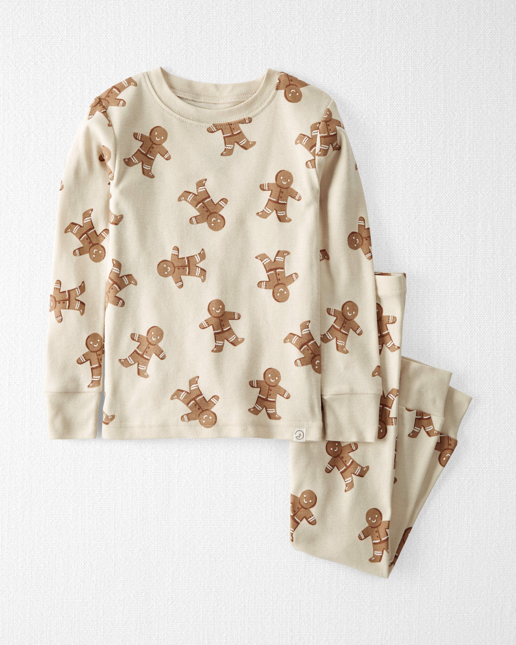 Toddler Organic Cotton Pajamas Set in Gingerbread Cookie Little Planet Carter s