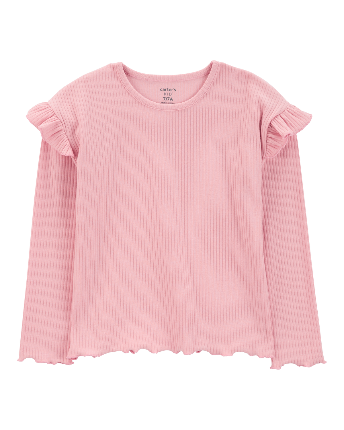 Kid 2-Piece Long-Sleeve Ribbed Top & Leggings Set