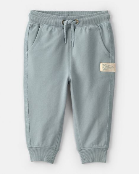 baby boy french terry joggers - green