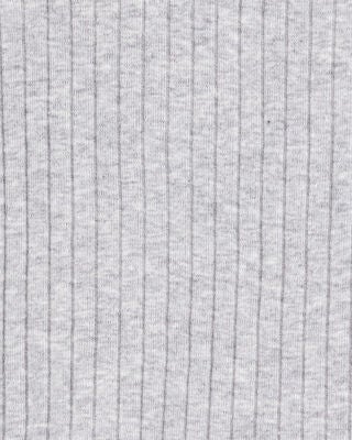 Product image 2 of Toddler Solid Ribbed Cotton Blend 2-Piece Pajamas - Grey