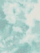 Blue - Kid Tie Dye Ribbed Leggings - Blue, Selected