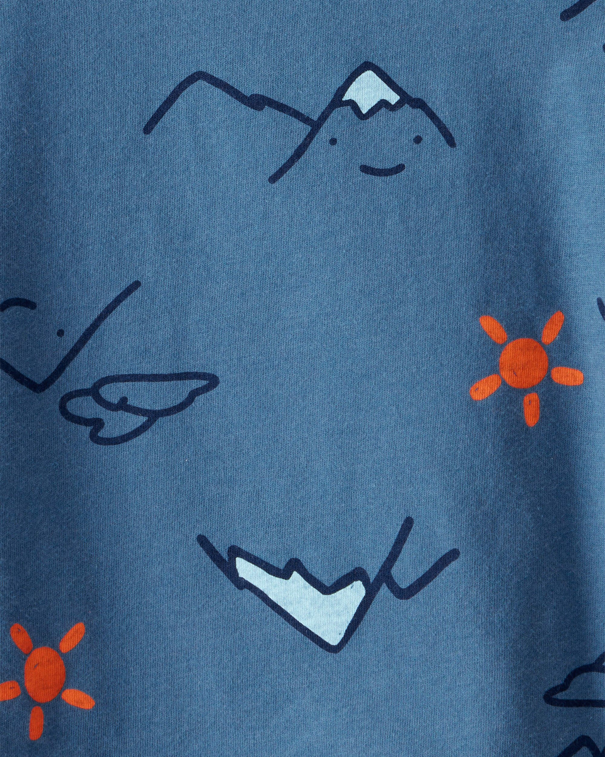Baby Boy Mountain Long-Sleeve Graphic Tee - Blue