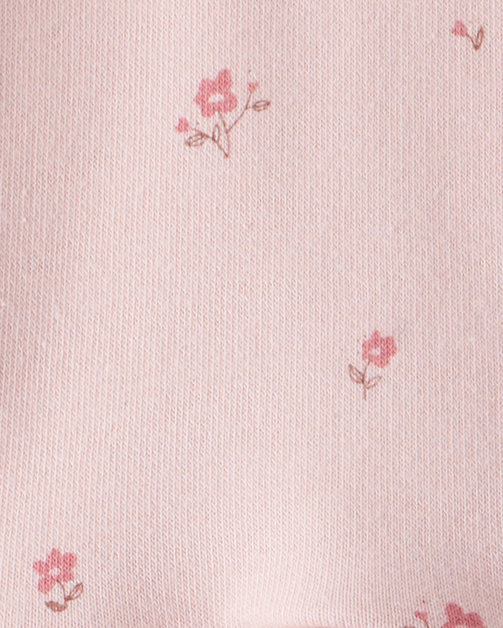 Baby Girl French Terry Dress Made with Organic Cotton Blush Petals Print