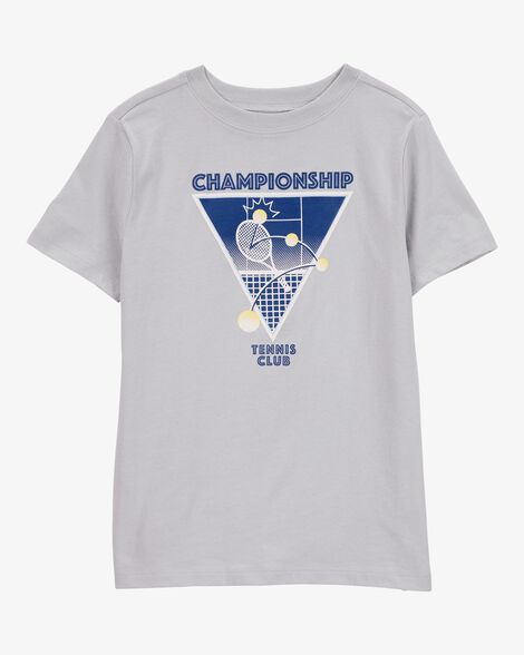  Product image 1 of Kid Tennis Short-Sleeve Graphic Tee - Grey