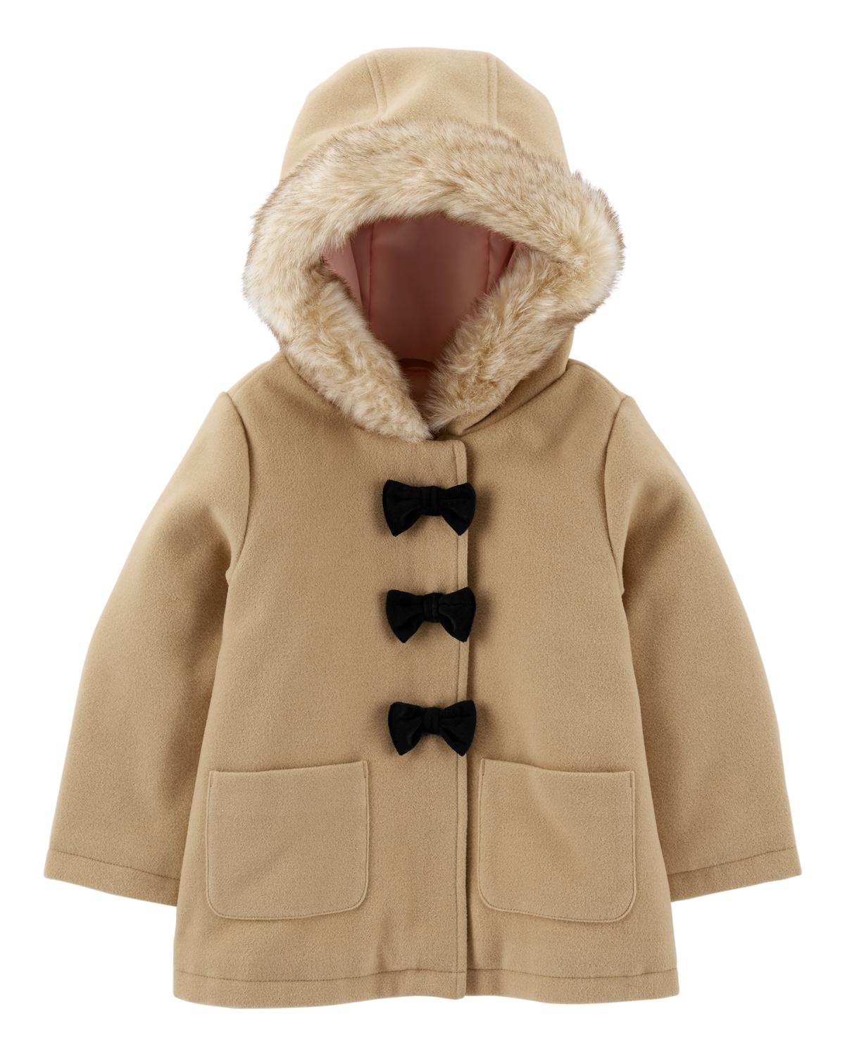 Toddler Faux Fur Hooded Peacoat Carter s Carter s