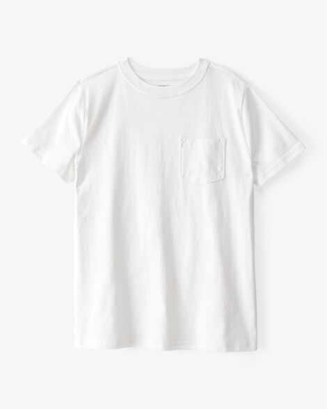  Product image 1 of Kid Solid Short-Sleeve Pocket Tee - White