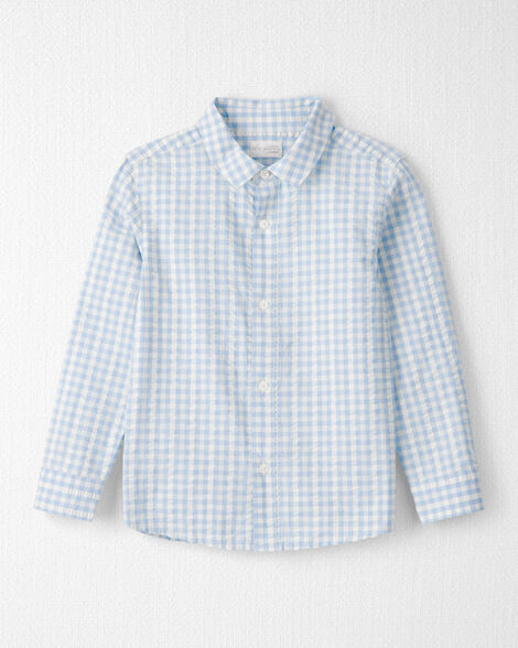 Boys Seersucker Button-Front Shirt Made with Organic Cotton
