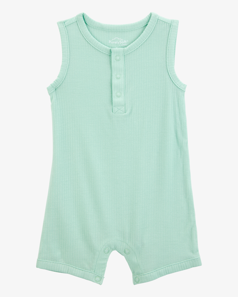 baby purelysoft ribbed romper - mint