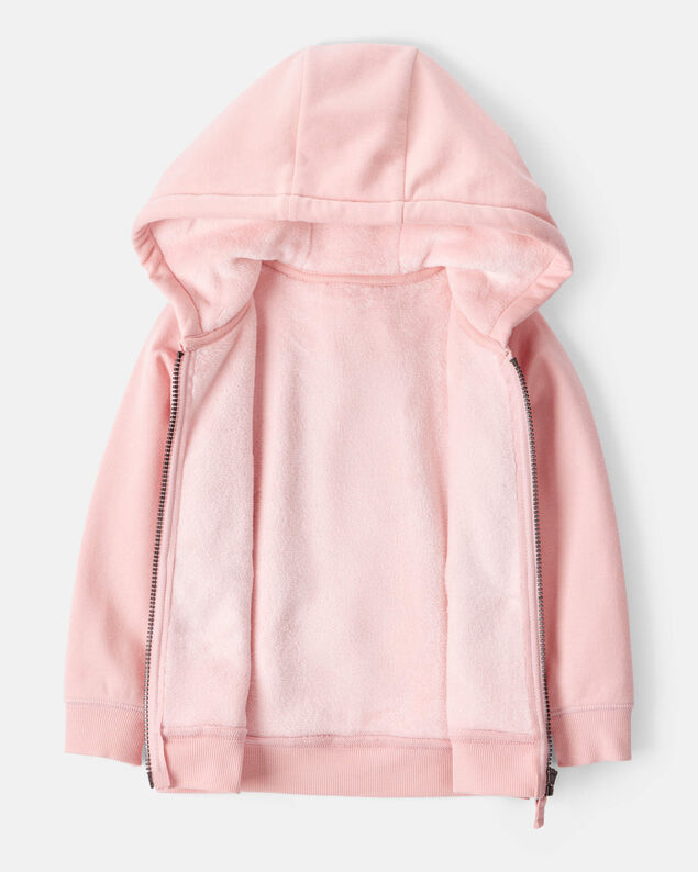 Product image 2 of Toddler Girl Long-Sleeve Hooded Zip-Up Jacket - Pink