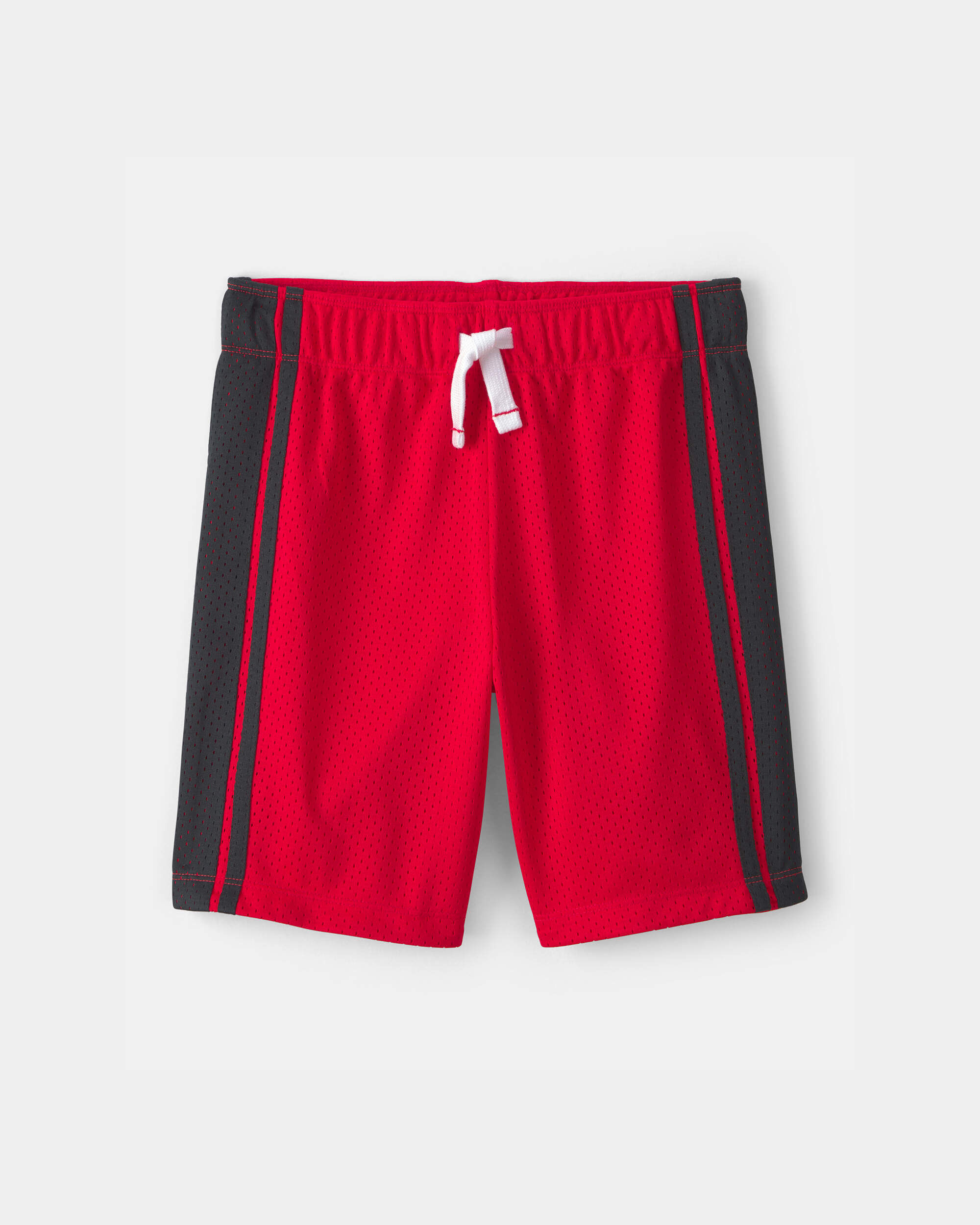 OshKosh Bgosh Boys Striped Mesh Active Shorts - Red 12 Red 14$