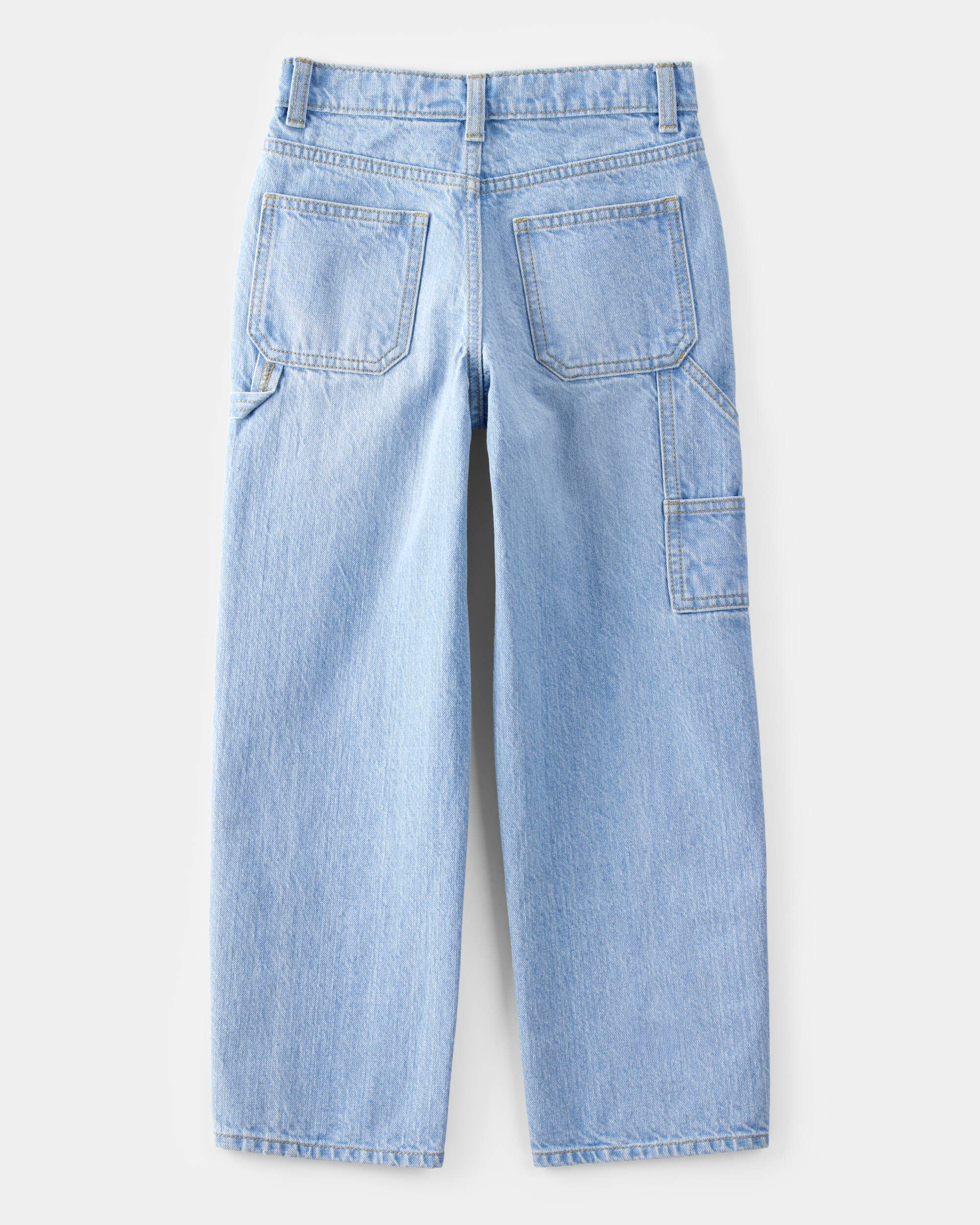 Kid Baggy Iconic Denim Cargo Pants - Faded Wash - OshKosh Kid Baggy Iconic Denim Cargo Pants - Faded Wash - OshKosh