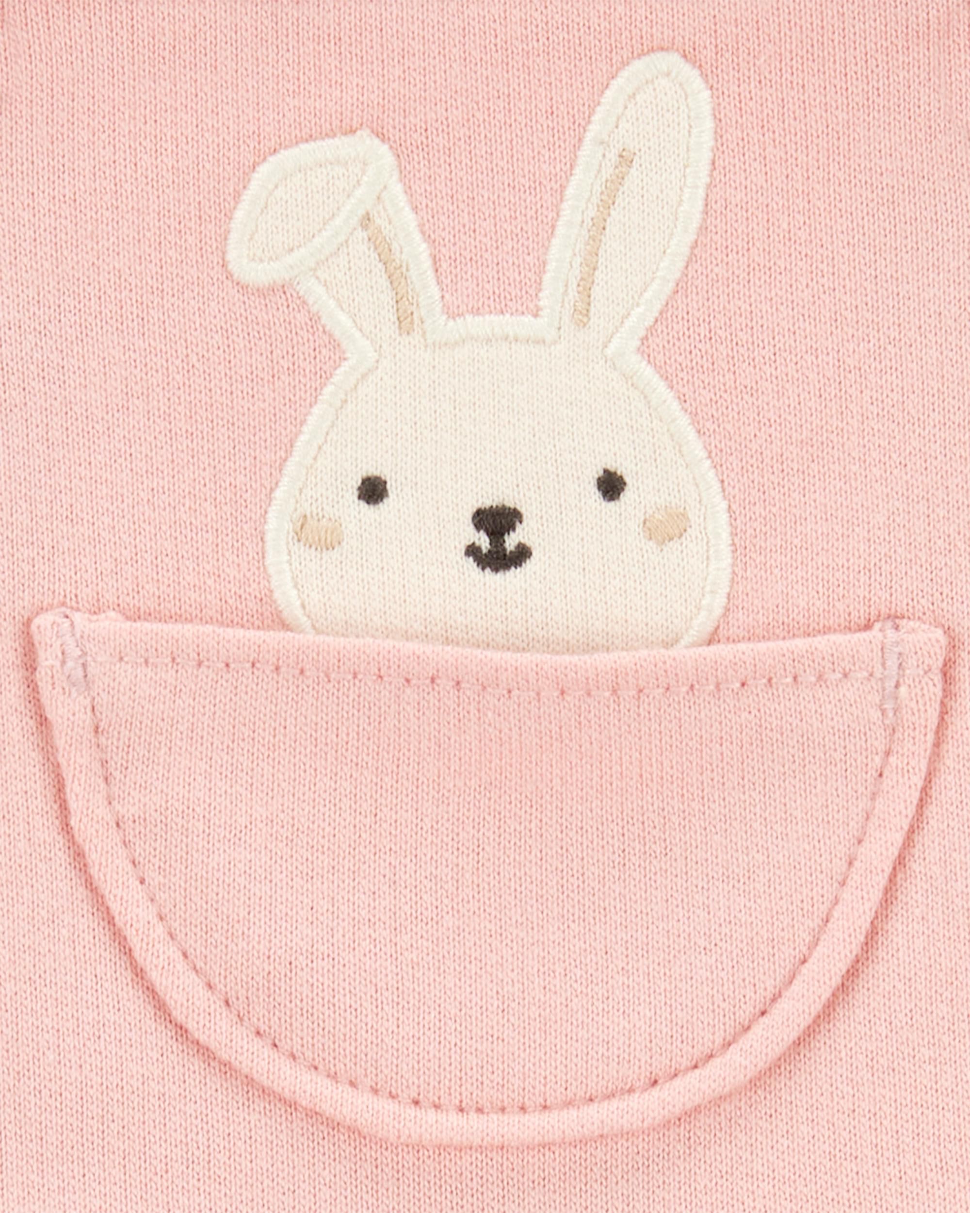 Baby Girl 2-Piece Bunny Bodysuit & Jumper Set - Pink