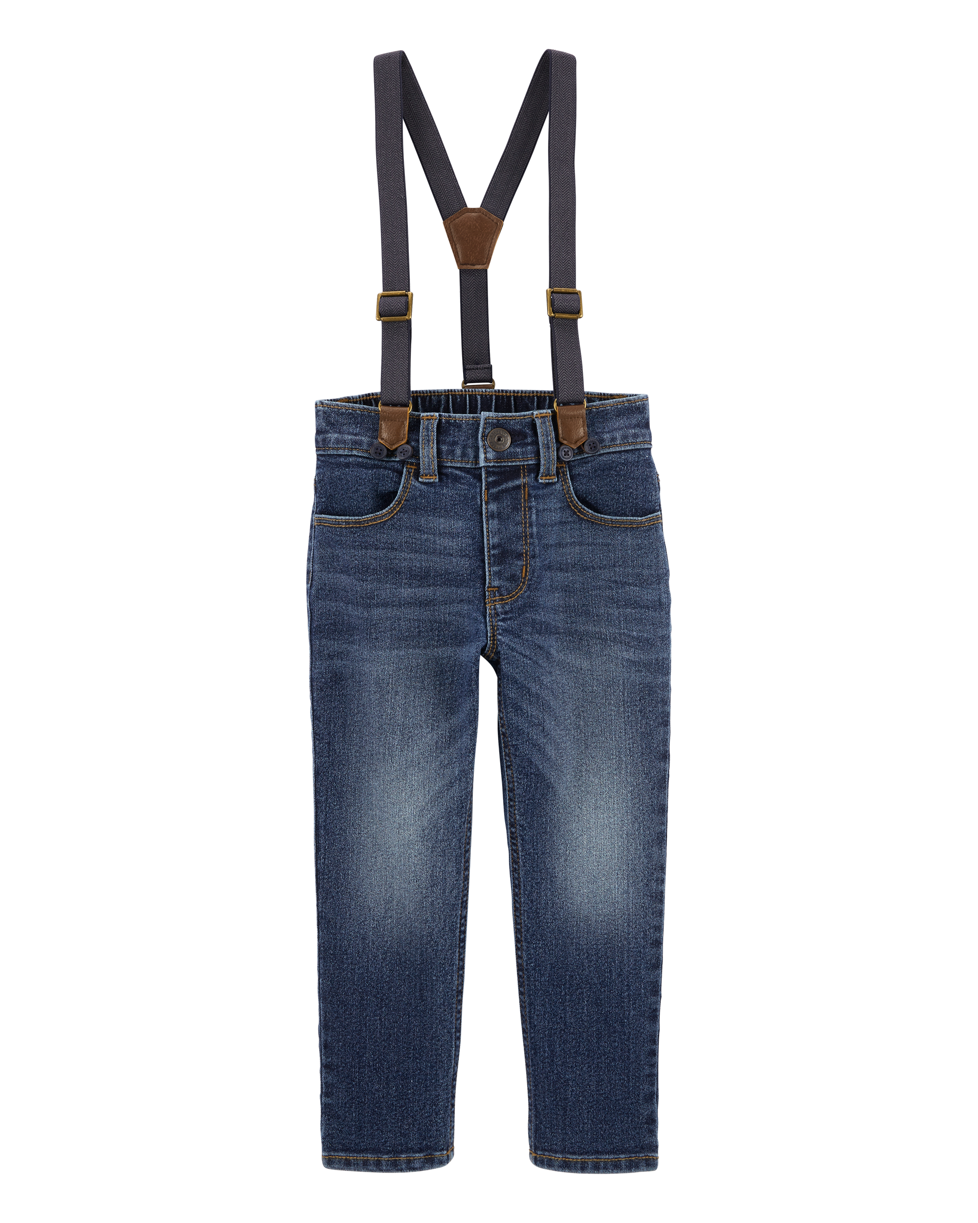 Toddler Boy Stretch Denim Suspenders