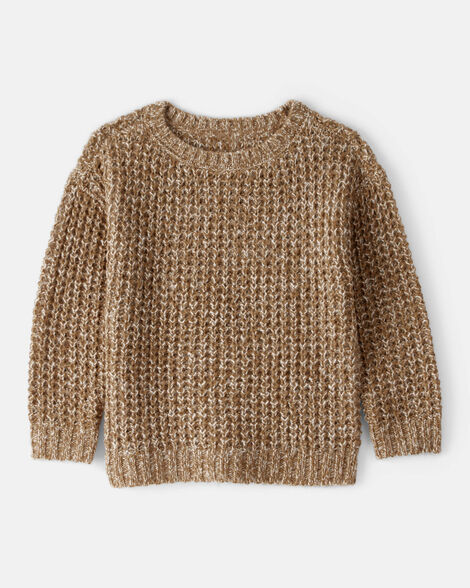 toddler boy textured sweater - khaki