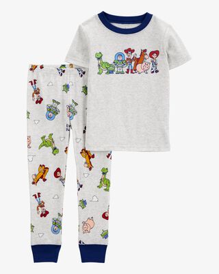 Toddler Print Cotton Blend 2-Piece Pajamas