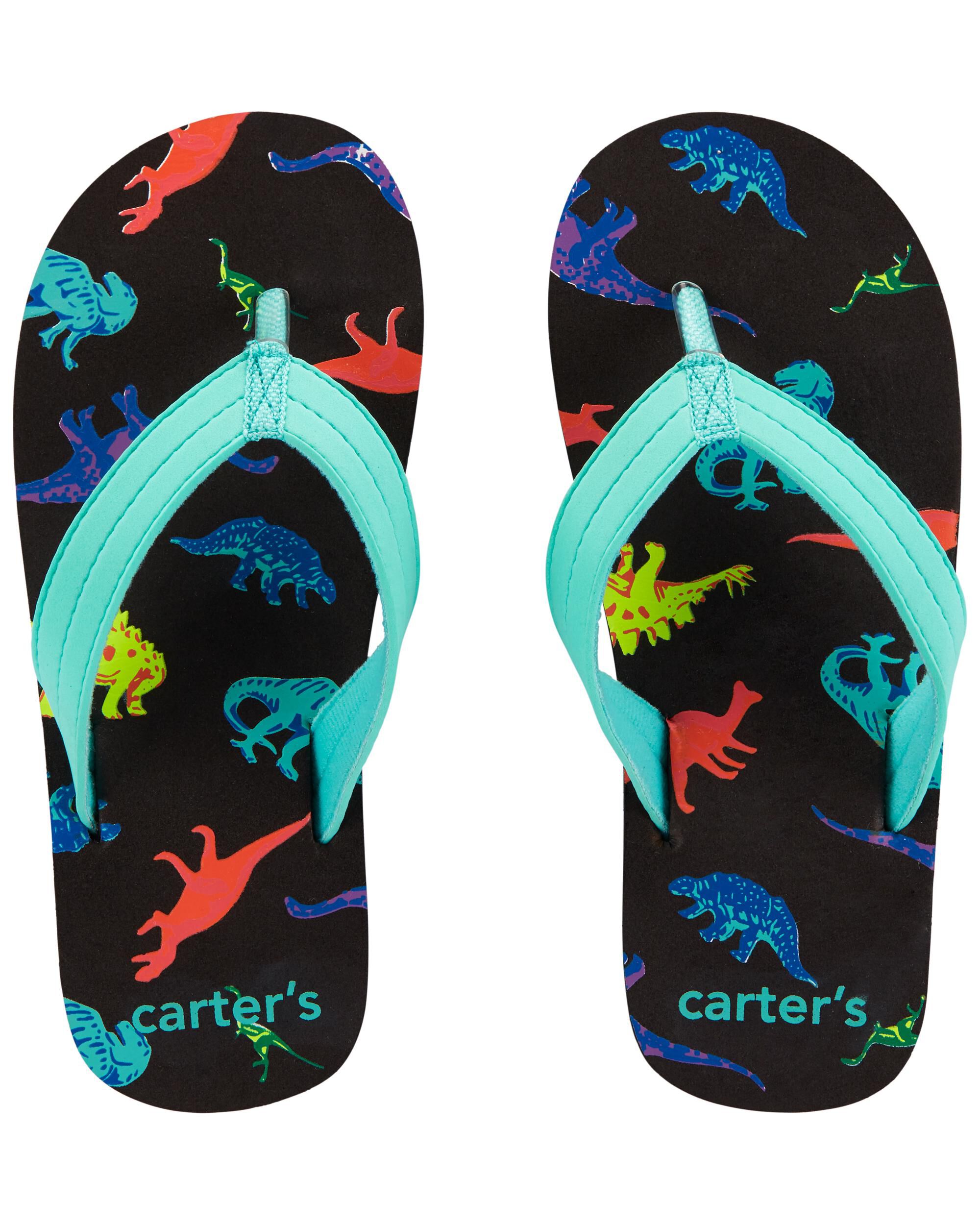 dinosaur flip flops