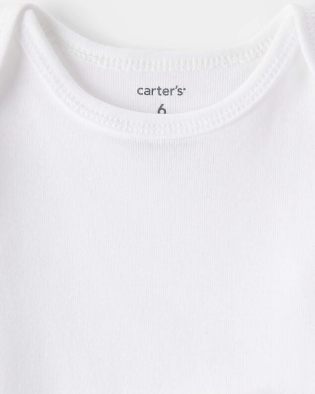 Product image 2 of Baby 5-Pack Short-Sleeve Bodysuits - White