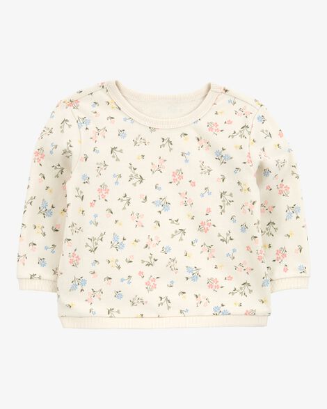  Product image 1 of Baby Floral French Terry Pullover - Cream