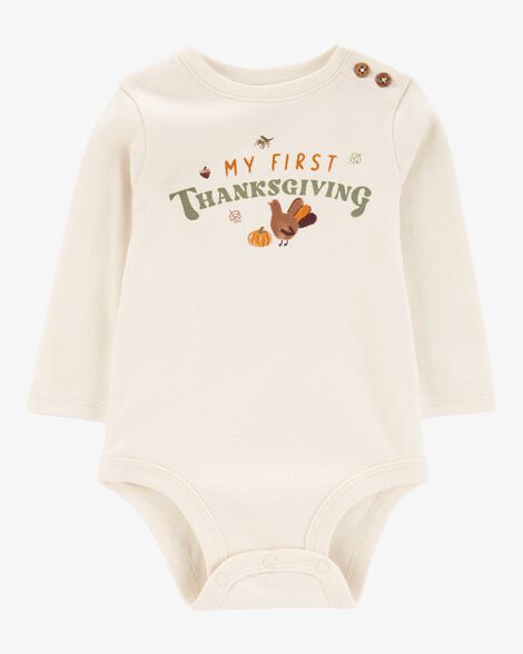  Product image 1 of Baby My First Thanksgiving Long-Sleeve Bodysuit