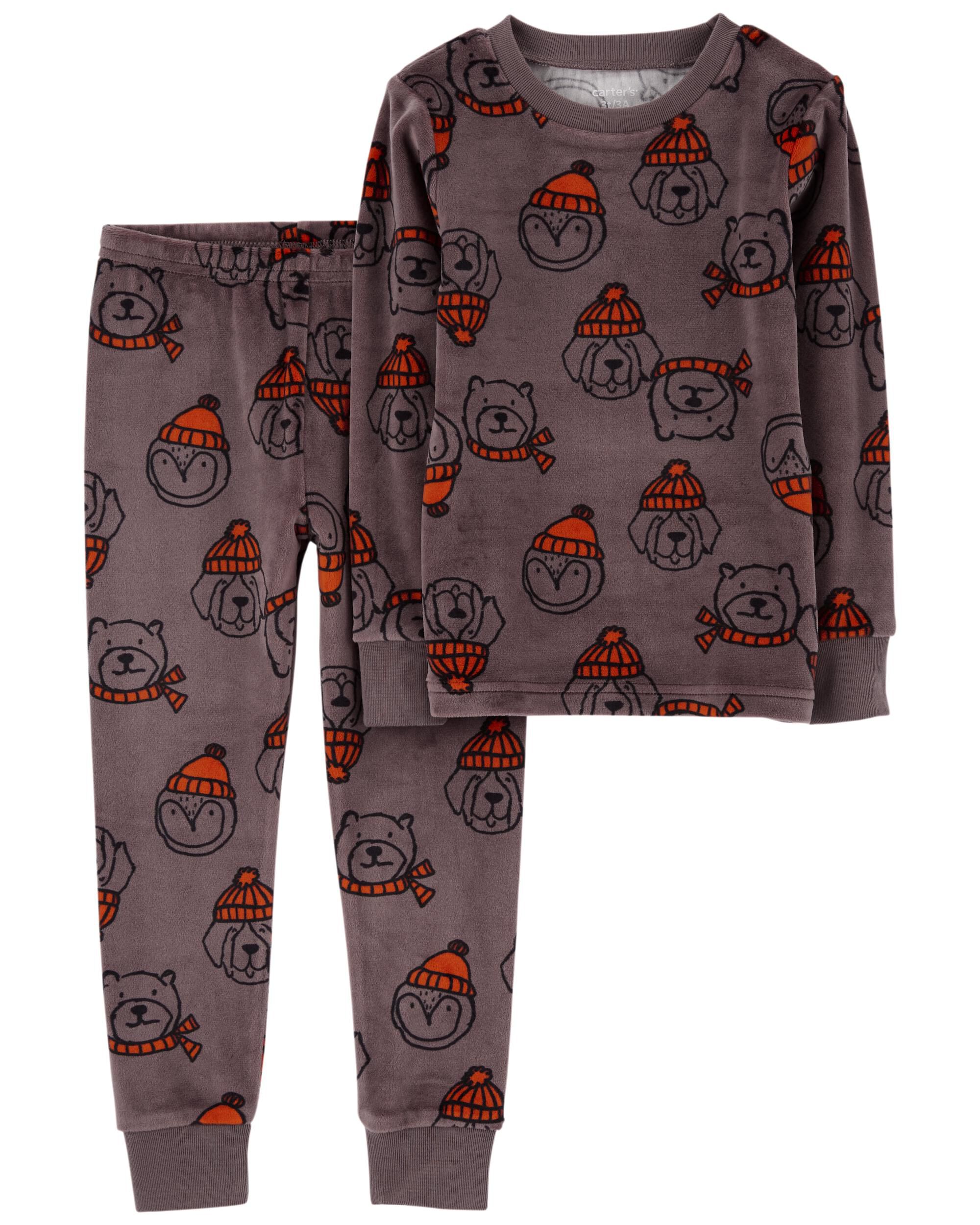 Toddler 2 Piece Fuzzy Velboa Bear Pajamas Carter s Carter s