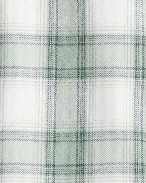 Product image 3 of Kid Organic Cotton Herringbone Button-Front Shirt in Plaid