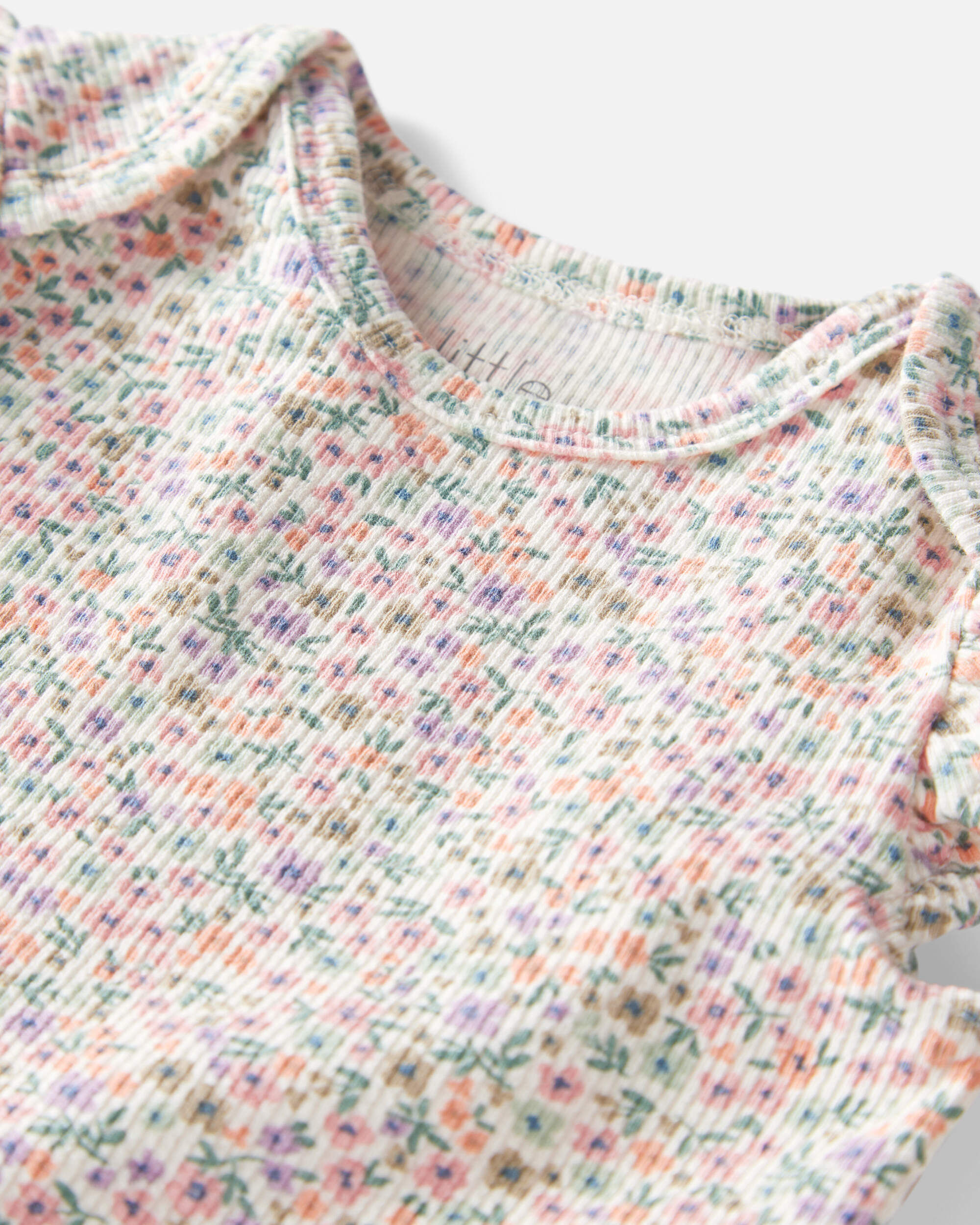 ☆bebeページ☆ Baby 2-Piece Organic Cotton Rib Floral-Print Set - Little
