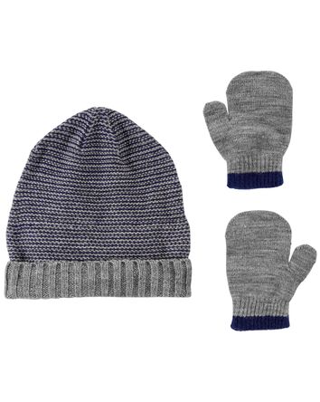 Baby 2-Pack Knit Cap & Mittens Set