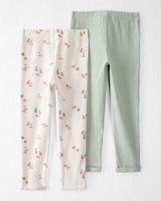 Product image 2 of Toddler 2-Pack Organic Cotton Rib Leggings