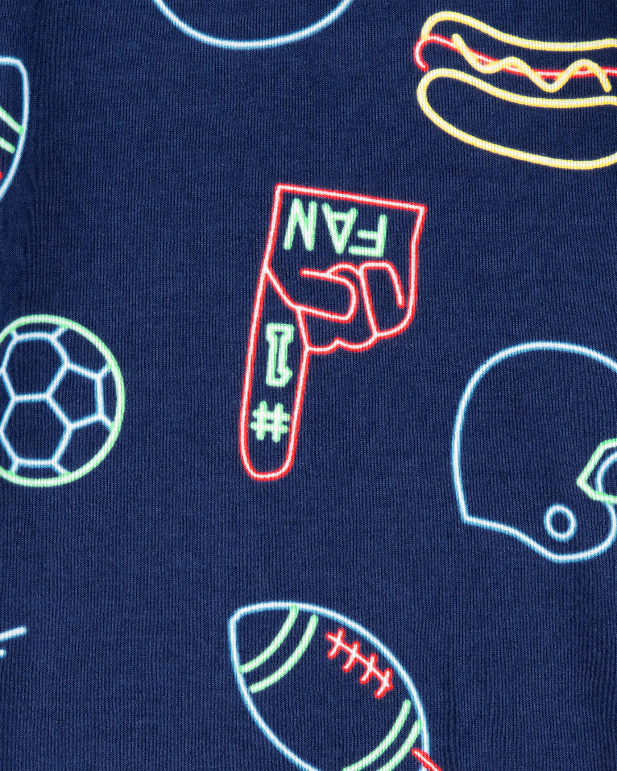 Toddler Boy 4-Piece Sports Cotton Pajamas