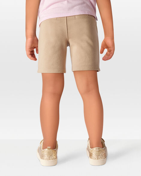Toddler Ponte Knit Uniform Shorts - Navy