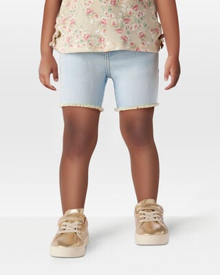 Product image 2 of Toddler Frayed Hem Iconic Denim Short - Splash Wash