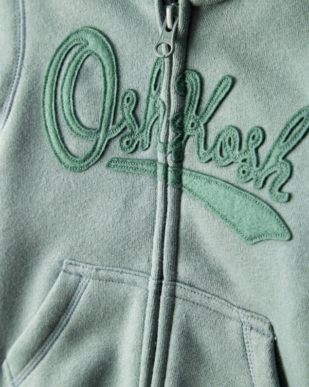 Product image 2 of Baby Boy DayDream Fleece Hooded Zip-Up Jacket - Green