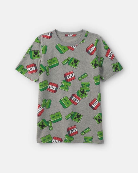 boys minecraft® graphic tee - grey