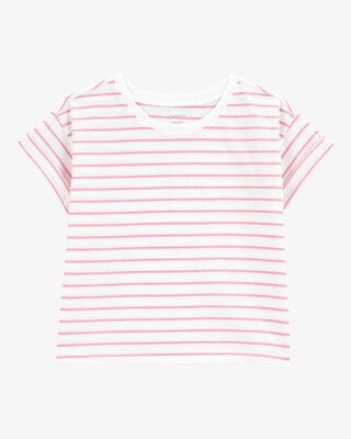 Product image 1 of Kid Striped Short-Sleeve Fashion Top - Pink