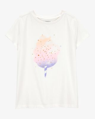 Product image 1 of Kid Cotton Candy Short-Sleeve Graphic Tee - Ivory