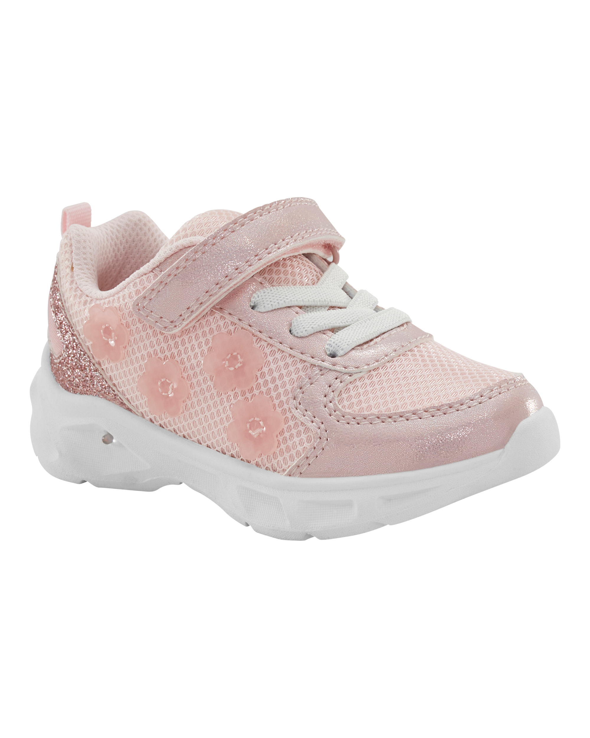 Toddler Glitter Light Up Sneakers - Pink