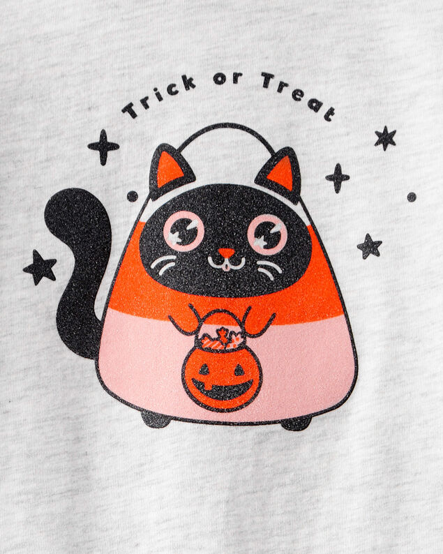Product image 2 of Toddler Girl Halloween Cat Long-Sleeve Graphic Tee - Grey