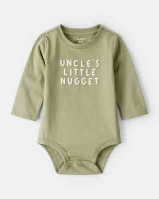 Baby Boy Abuela Long-Sleeve Graphic Bodysuit - Blue