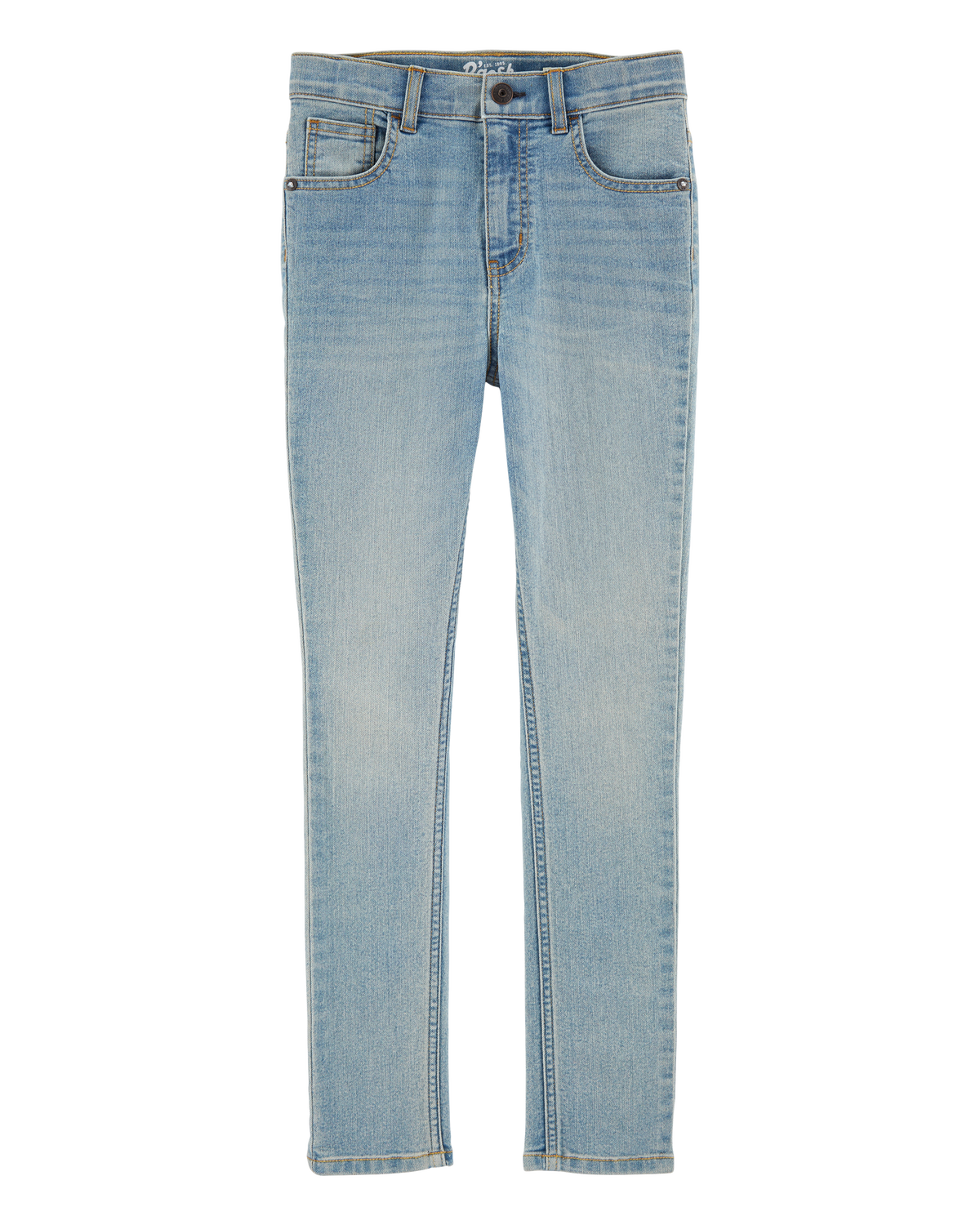【SATUR】Tapered Relaxed Washed Denim Pants - Light Blue space relaxed straight leg jeans - Opulent Blue - Light Blue