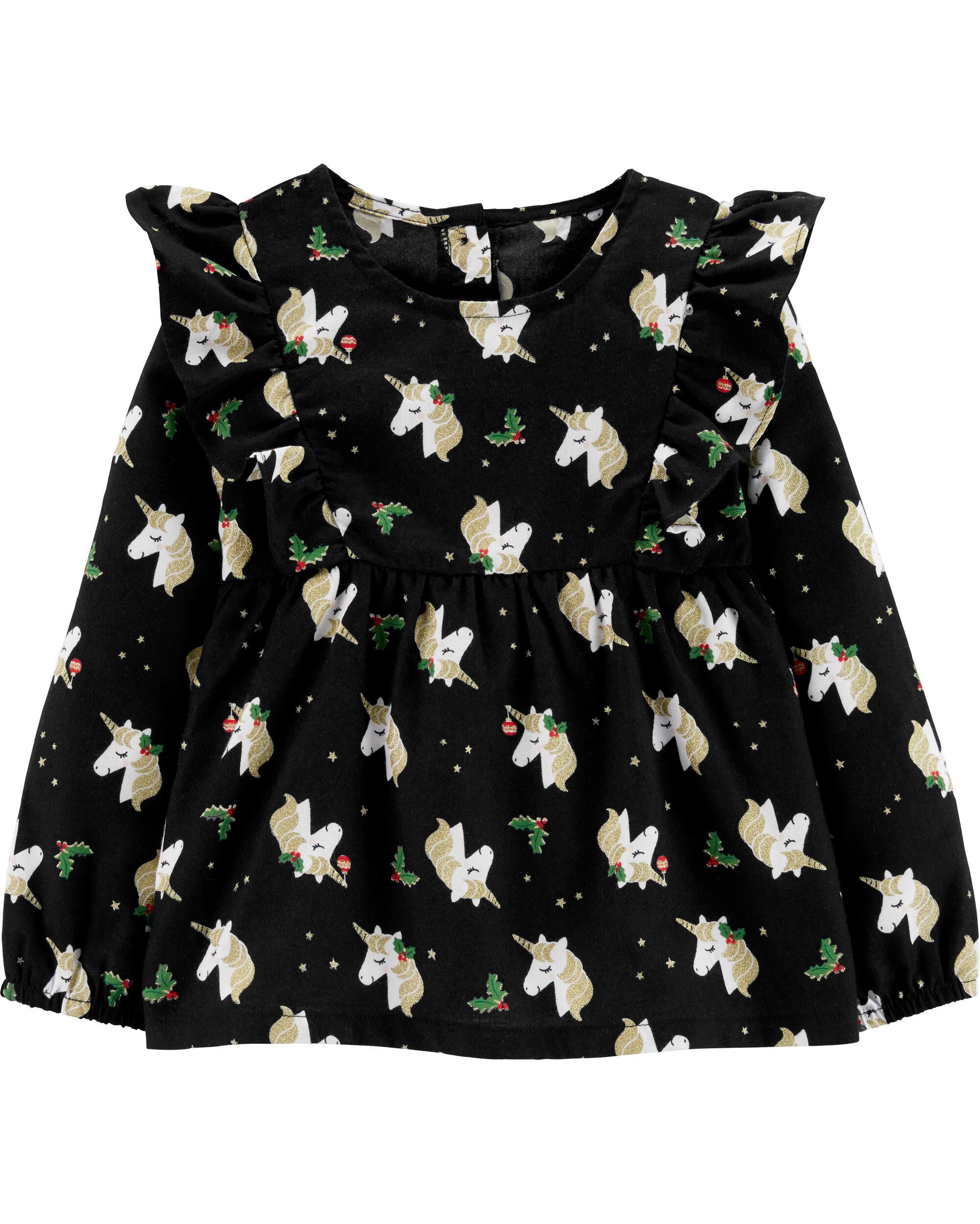 Carters unicorn holiday dress clearance