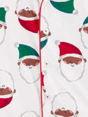 Brown - Kid 2-Piece Santa Fleece Coat Style Pajamas, Selected