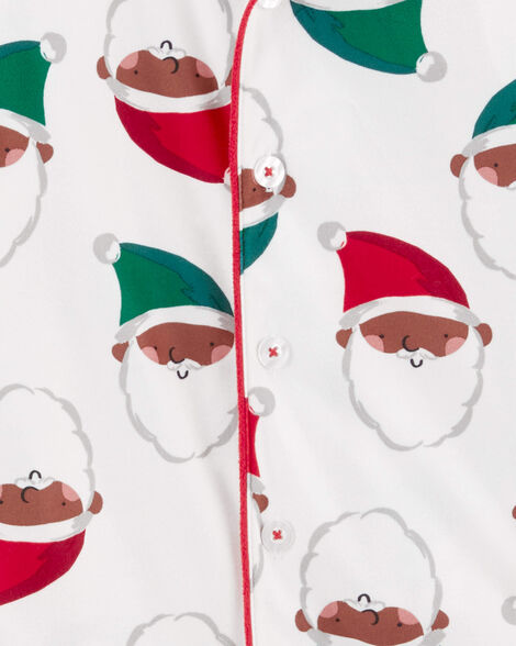  Product image 3 of Kid 2-Piece Santa Fleece Coat Style Pajamas