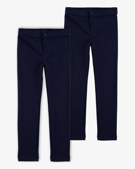 Product image 1 of Kid 2-Pack Ponte Knit Uniform Pants - Navy