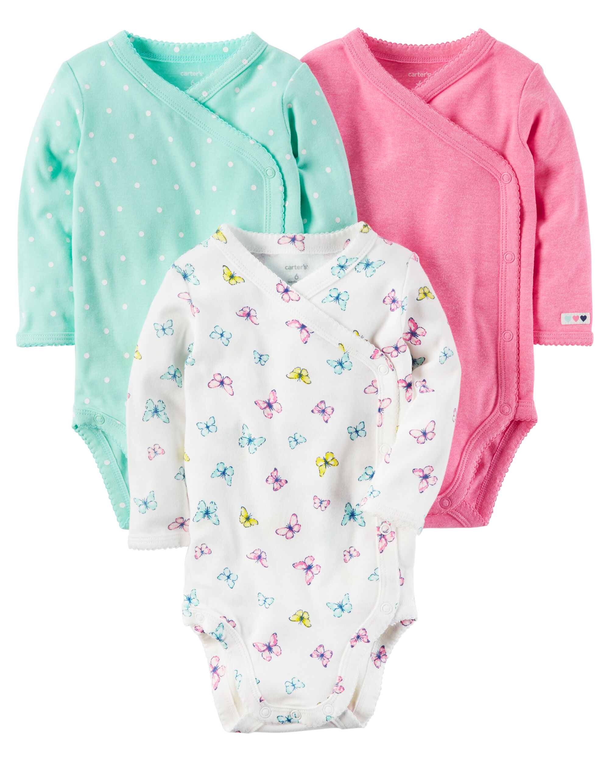 carter's side snap onesies