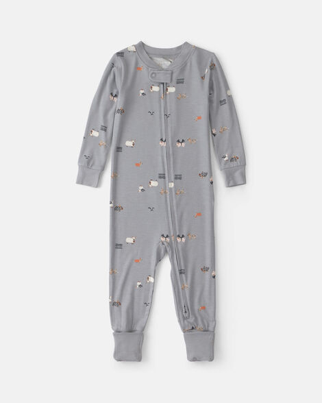baby 1-piece halloween purelysoft™ snug fit pajama - grey
