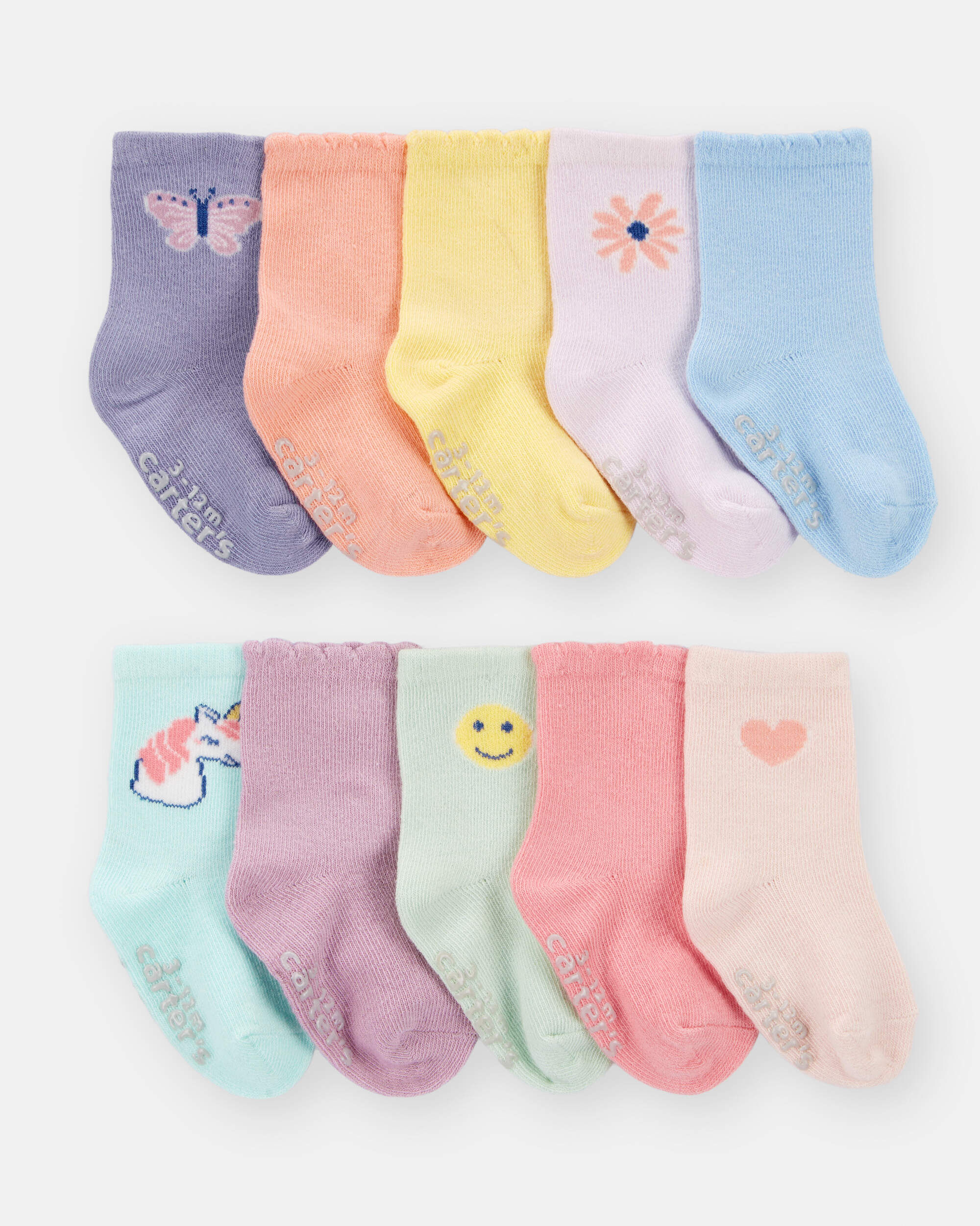 Baby Girl 6-Pack Fruit Booties - Carter's | Carter's