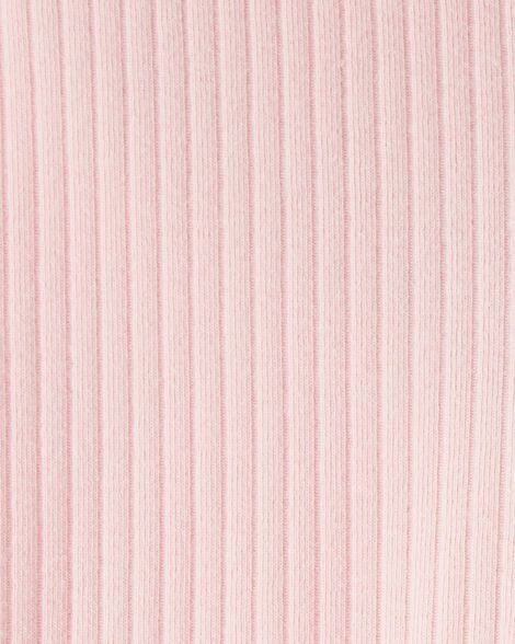 Toddler Girl Cotton Ribbed Stretch Leggings - Pink